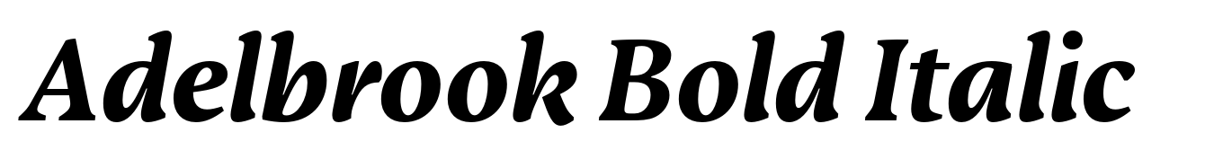 Adelbrook Bold Italic